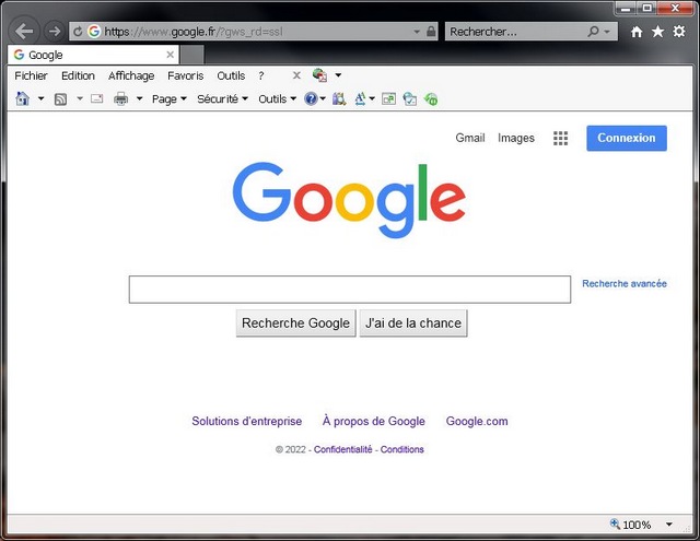 L'interface d'Internet Explorer